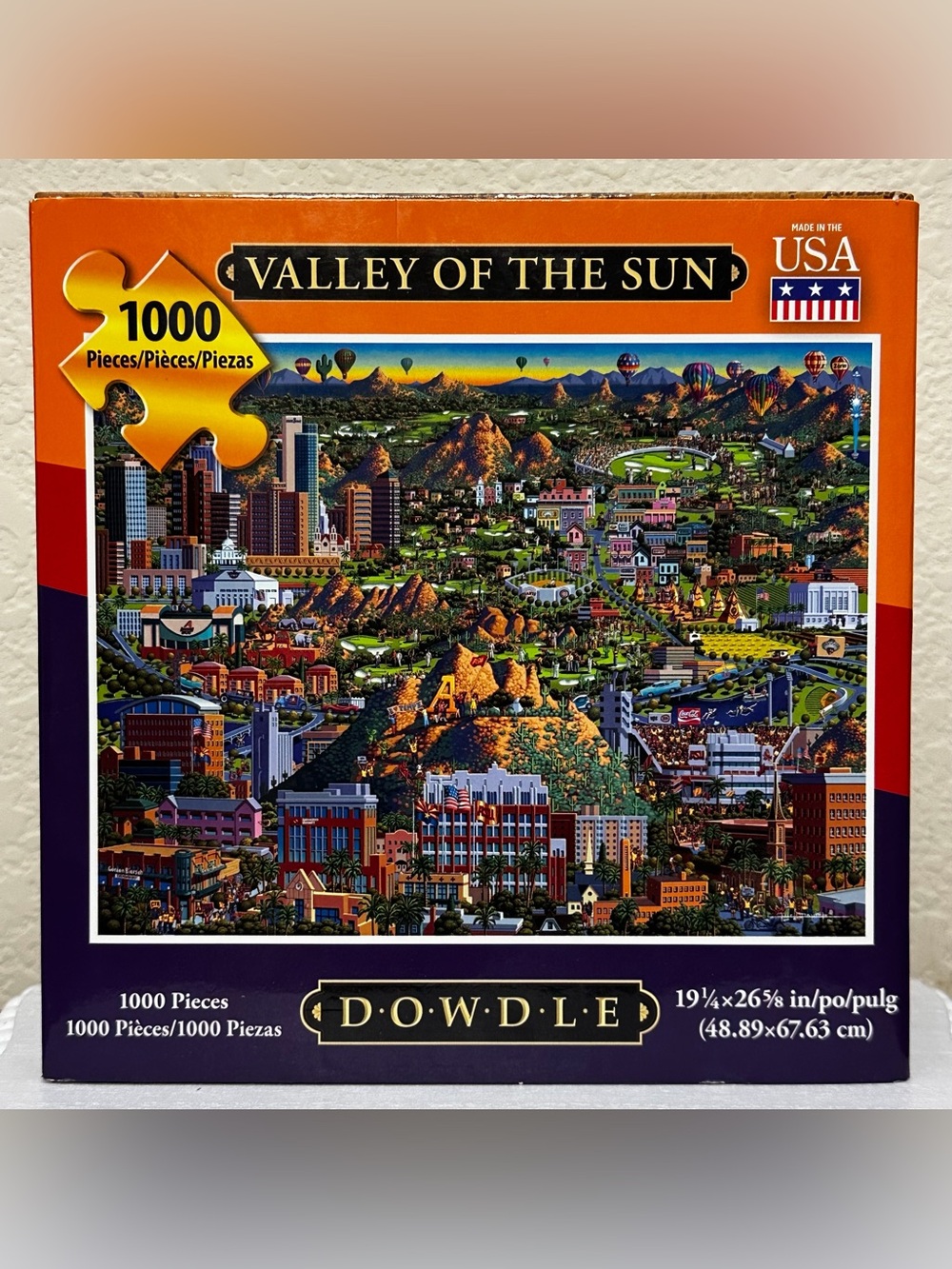 DOWDLE Folk Art Valley of the Sun 1000-Pc Jigsaw Puzzle - 19 1/4 x 26 6/8 in NEW